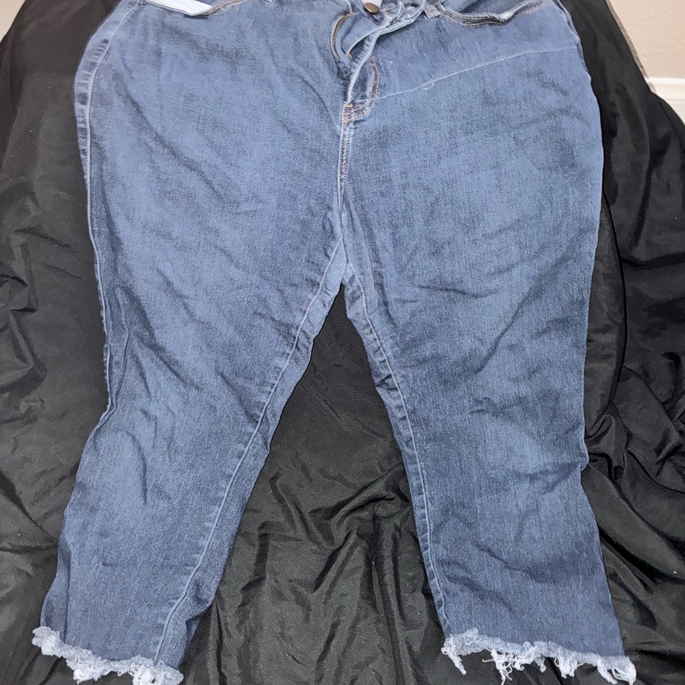 Fashion Nova Dark Blue Denim Jeans